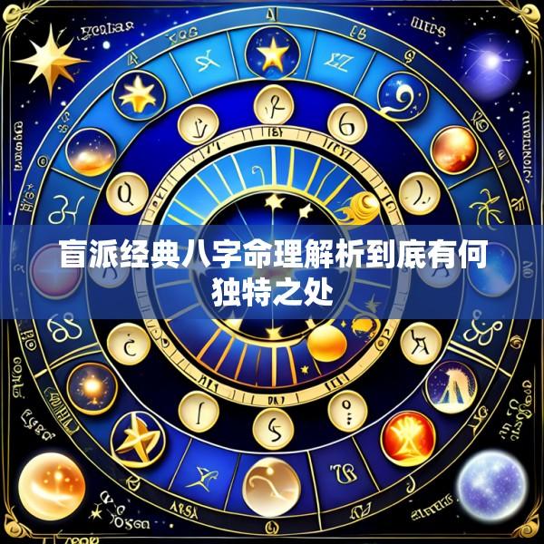 盲派经典八字命理解析到底有何独特之处