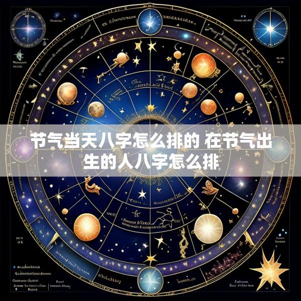 节气当天八字怎么排的 在节气出生的人八字怎么排