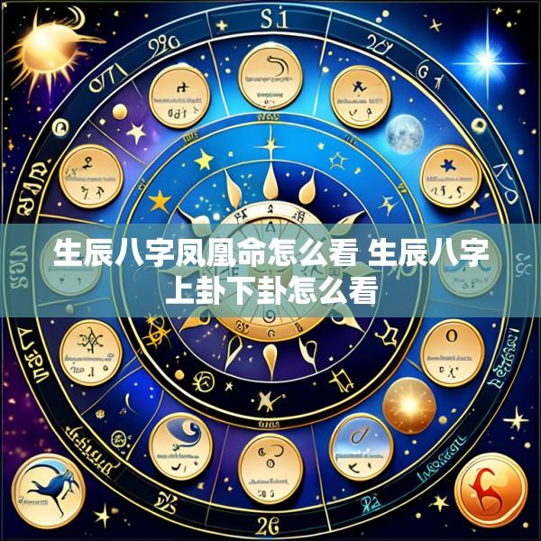 生辰八字凤凰命怎么看 生辰八字上卦下卦怎么看