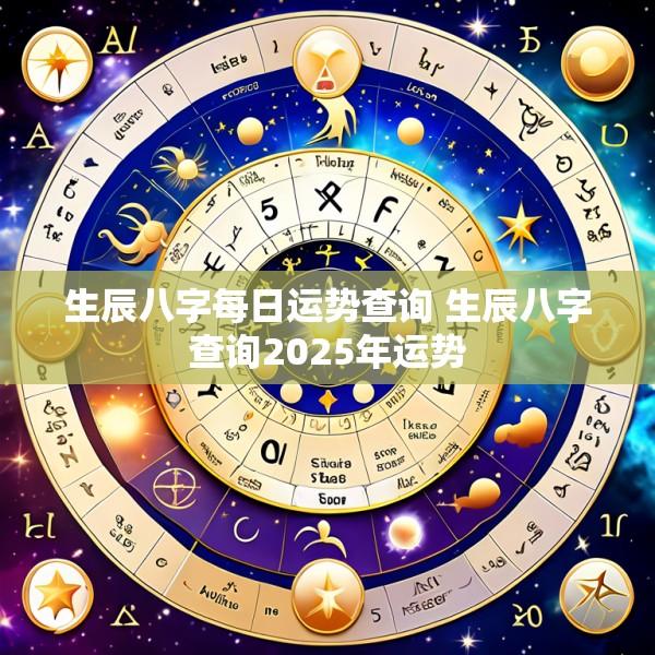 生辰八字每日运势查询 生辰八字查询2025年运势