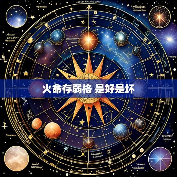 火命存弱格 是好是坏