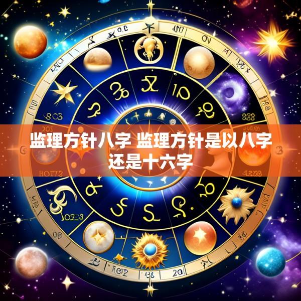 监理方针八字 监理方针是以八字还是十六字
