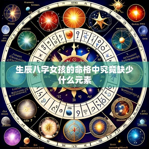 生辰八字女孩的命格中究竟缺少什么元素