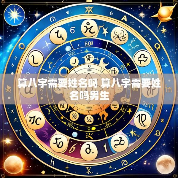 算八字需要姓名吗 算八字需要姓名吗男生