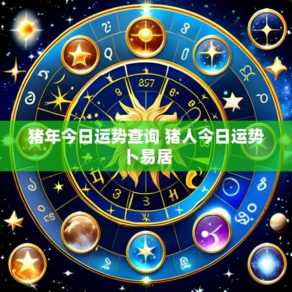 猪年今日运势查询 猪人今日运势卜易居