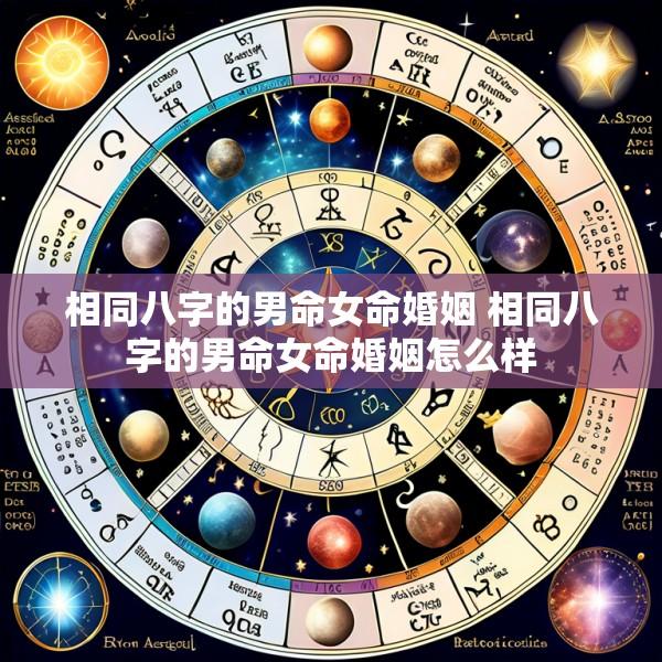 相同八字的男命女命婚姻 相同八字的男命女命婚姻怎么样