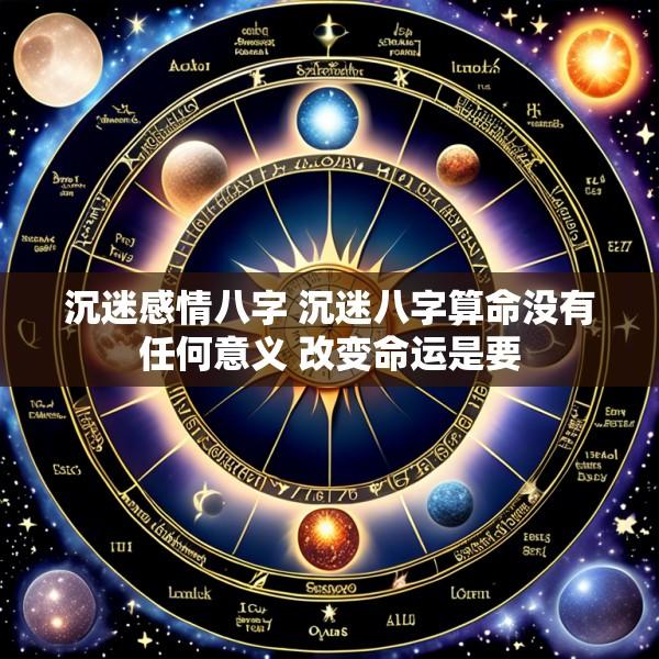 沉迷感情八字 沉迷八字算命没有任何意义 改变命运是要
