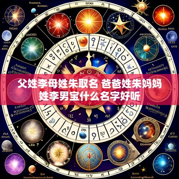 父姓李母姓朱取名 爸爸姓朱妈妈姓李男宝什么名字好听