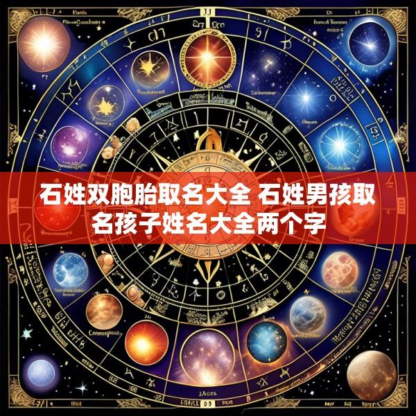 石姓双胞胎取名大全 石姓男孩取名孩子姓名大全两个字