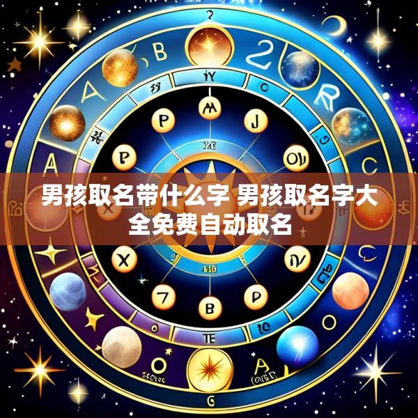 男孩取名带什么字 男孩取名字大全免费自动取名