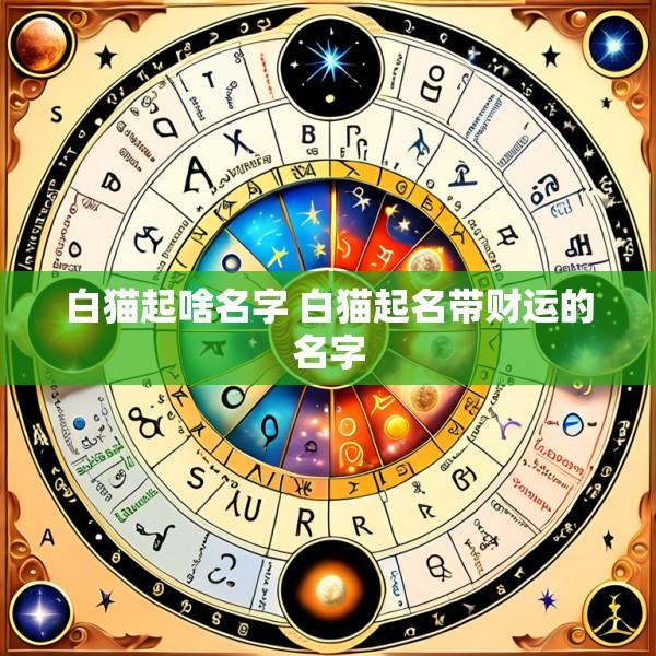 白猫起啥名字 白猫起名带财运的名字