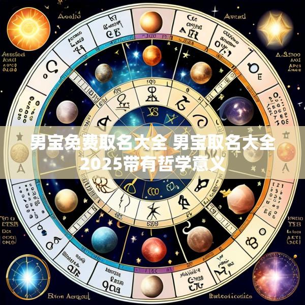 男宝免费取名大全 男宝取名大全2025带有哲学意义