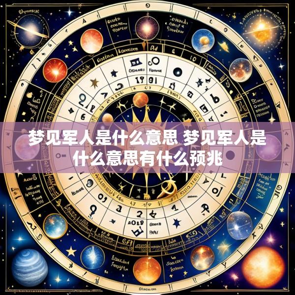 梦见军人是什么意思 梦见军人是什么意思有什么预兆