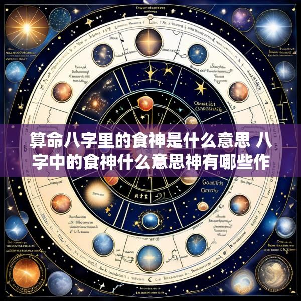 算命八字里的食神是什么意思 八字中的食神什么意思神有哪些作用