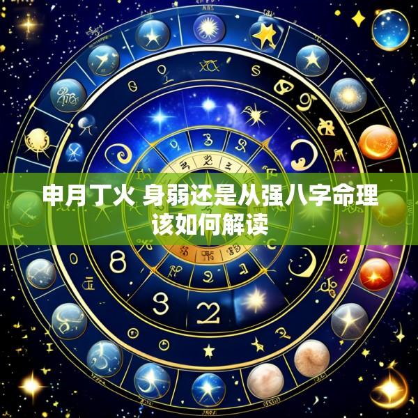 申月丁火 身弱还是从强八字命理该如何解读