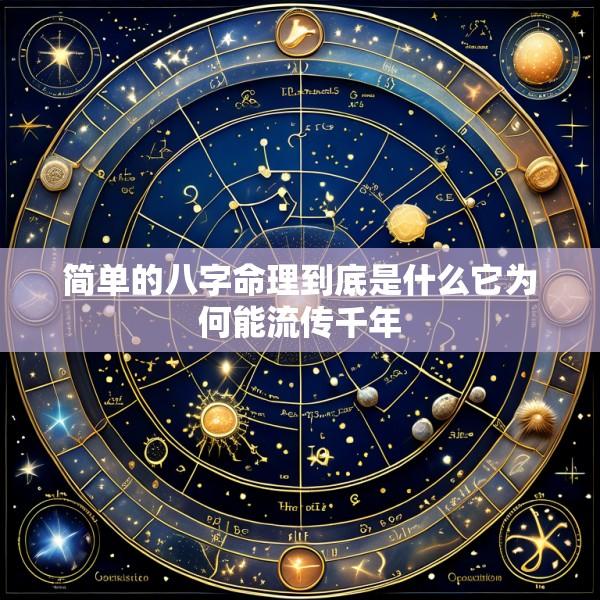 简单的八字命理到底是什么它为何能流传千年