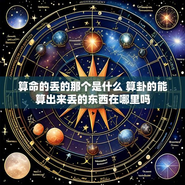 算命的丢的那个是什么 算卦的能算出来丢的东西在哪里吗