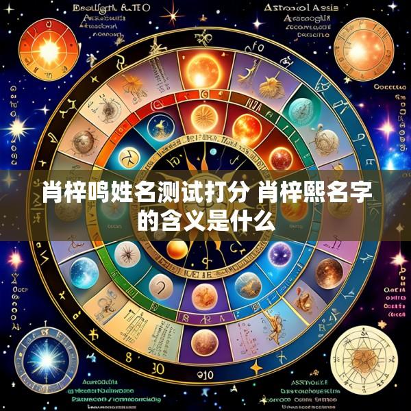 肖梓鸣姓名测试打分 肖梓熙名字的含义是什么