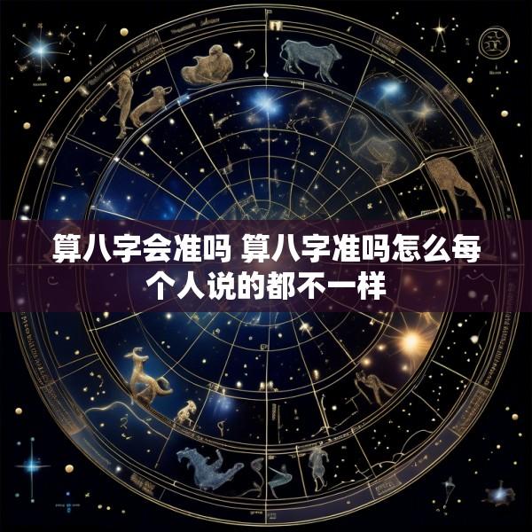 算八字会准吗 算八字准吗怎么每个人说的都不一样