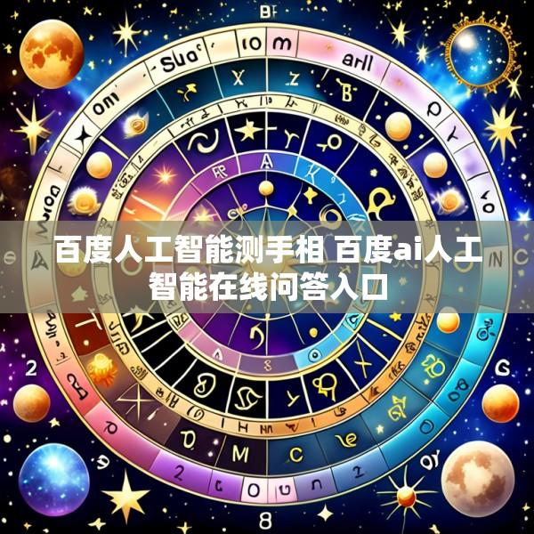 百度人工智能测手相 百度ai人工智能在线问答入口