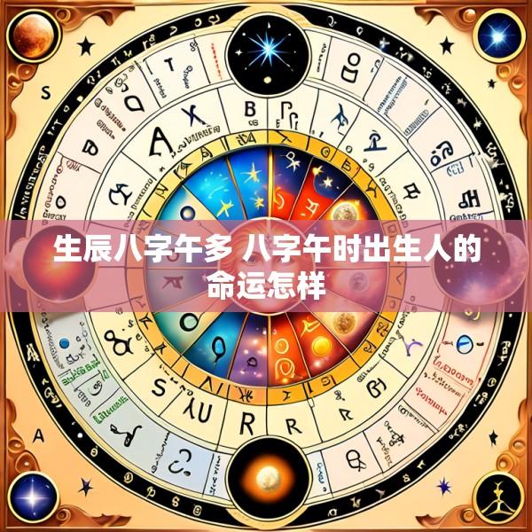 生辰八字午多 八字午时出生人的命运怎样