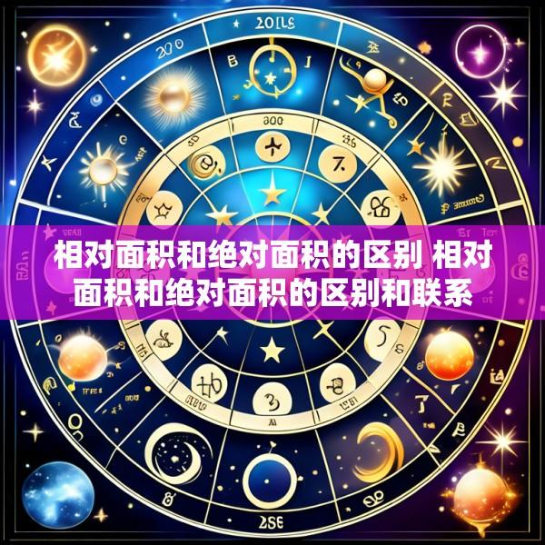 相对面积和绝对面积的区别 相对面积和绝对面积的区别和联系