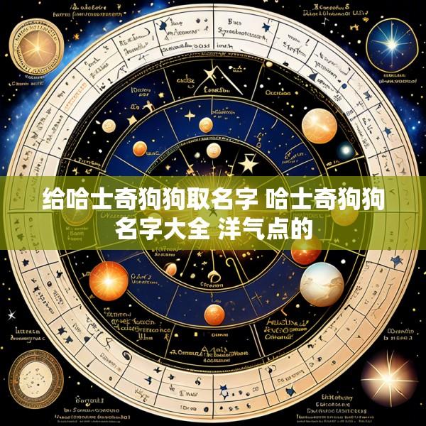 给哈士奇狗狗取名字 哈士奇狗狗名字大全 洋气点的