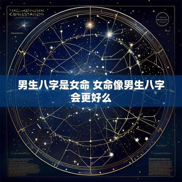 男生八字是女命 女命像男生八字会更好么