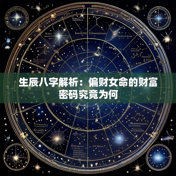 生辰八字解析：偏财女命的财富密码究竟为何