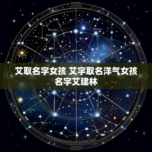 艾取名字女孩 艾字取名洋气女孩名字艾建林