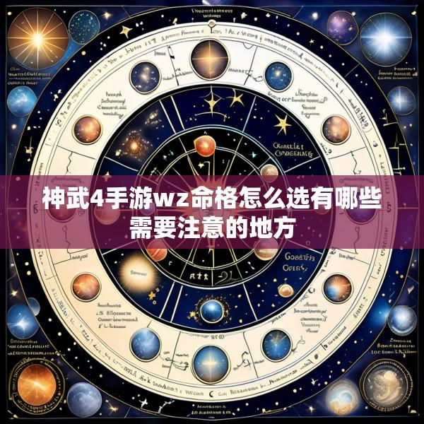 神武4手游wz命格怎么选有哪些需要注意的地方