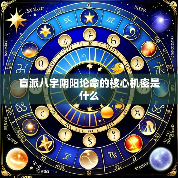 盲派八字阴阳论命的核心机密是什么