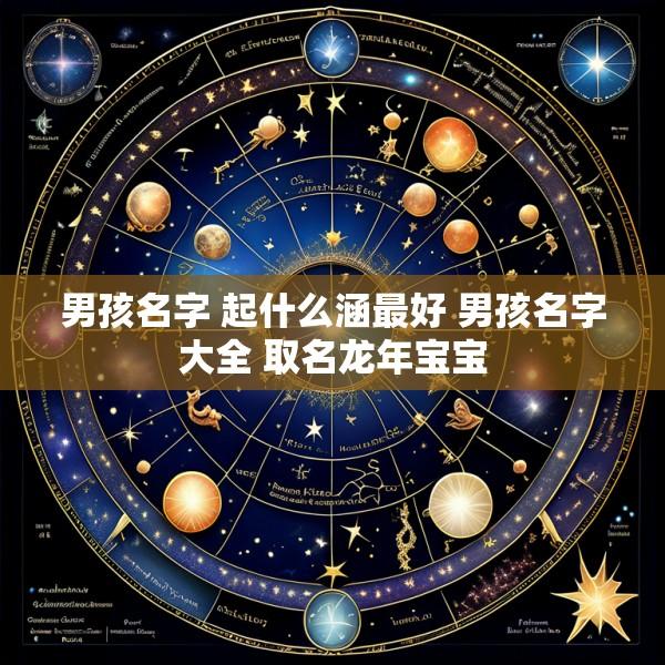 男孩名字 起什么涵最好 男孩名字大全 取名龙年宝宝