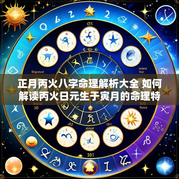 正月丙火八字命理解析大全 如何解读丙火日元生于寅月的命理特征