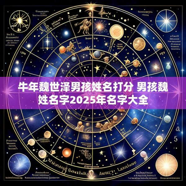 牛年魏世泽男孩姓名打分 男孩魏姓名字2025年名字大全