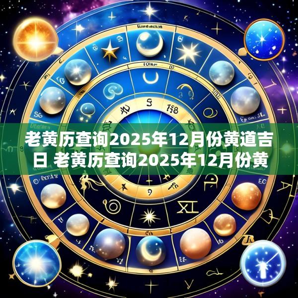 老黄历查询2025年12月份黄道吉日 老黄历查询2025年12月份黄道吉日有哪几天