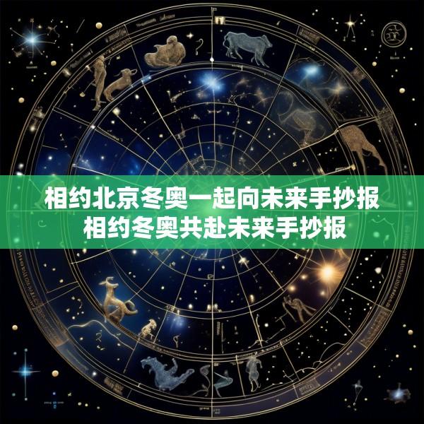 相约北京冬奥一起向未来手抄报 相约冬奥共赴未来手抄报