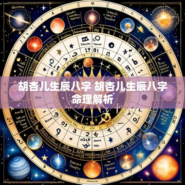 胡杏儿生辰八字 胡杏儿生辰八字命理解析