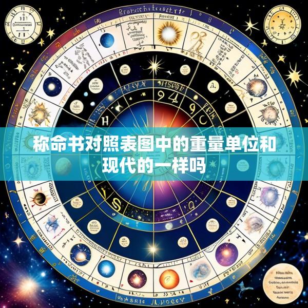 称命书对照表图中的重量单位和现代的一样吗