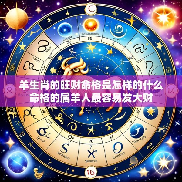 羊生肖的旺财命格是怎样的什么命格的属羊人最容易发大财