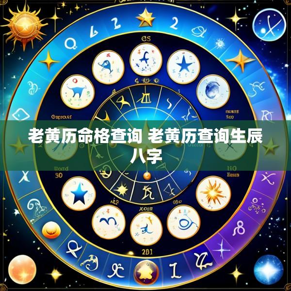 老黄历命格查询 老黄历查询生辰八字