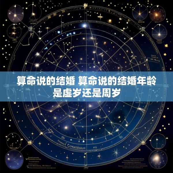 算命说的结婚 算命说的结婚年龄是虚岁还是周岁