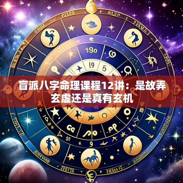 盲派八字命理课程12讲：是故弄玄虚还是真有玄机