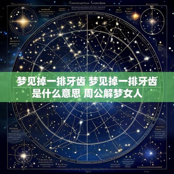 梦见掉一排牙齿 梦见掉一排牙齿是什么意思 周公解梦女人
