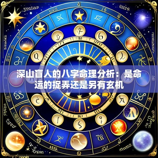 深山盲人的八字命理分析：是命运的捉弄还是另有玄机