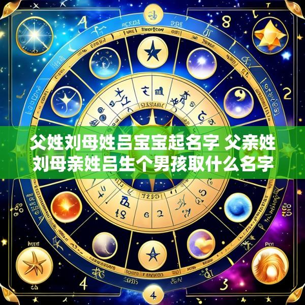父姓刘母姓吕宝宝起名字 父亲姓刘母亲姓吕生个男孩取什么名字