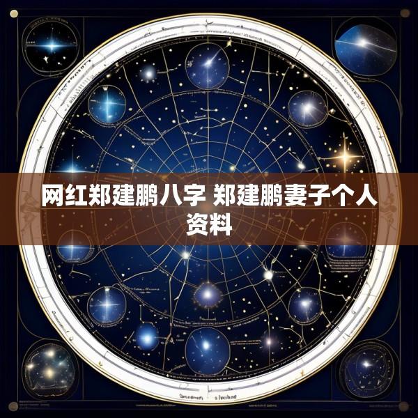 网红郑建鹏八字 郑建鹏妻子个人资料