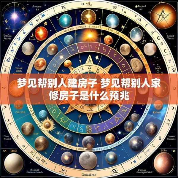 梦见帮别人建房子 梦见帮别人家修房子是什么预兆
