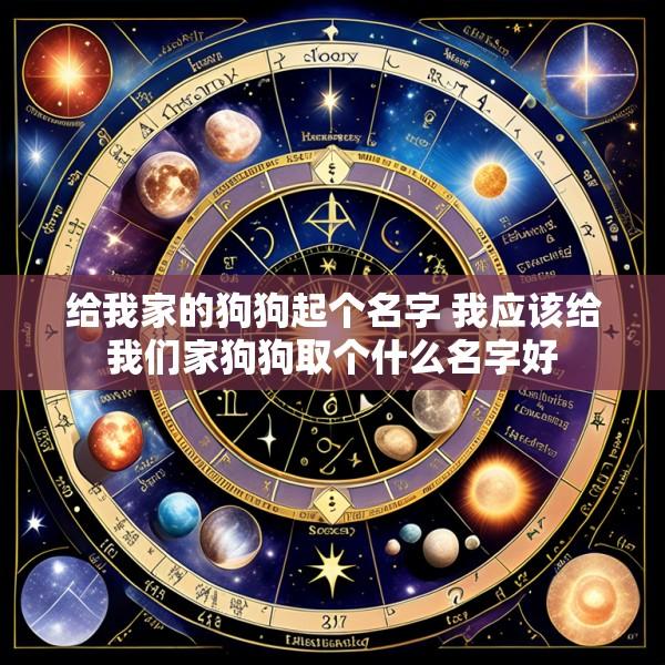 给我家的狗狗起个名字 我应该给我们家狗狗取个什么名字好