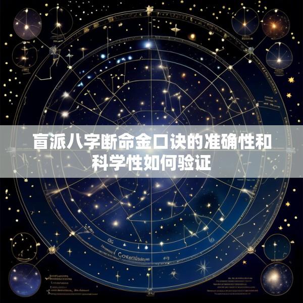 盲派八字断命金口诀的准确性和科学性如何验证